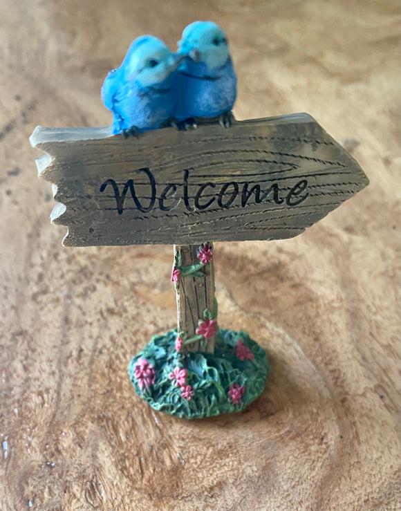 Blue Wren Welcome Sign